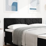 Tête de lit LED Design Blocs de Diamant Noire 144 cm Tissu