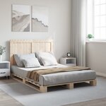 vidaXL Cadre de lit avec tête de lit 140x200 cm bois de pin massif