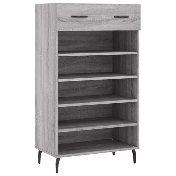 vidaXL Armoire à chaussures sonoma gris 60x35x105 cm bois d'ingénierie