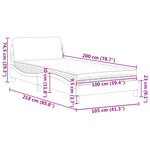 vidaXL Lit avec matelas noir 100x200 cm similicuir