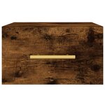vidaXL Tables de chevet murales 2 Pièces chêne fumé 35x35x20 cm