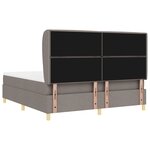 Lit à sommier box spring vidaXL avec matelas taupe 180x200 cm en tissu