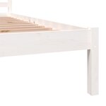 vidaXL Cadre de lit sans matelas 75x190 cm blanc