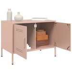 vidaXL Meuble TV rose 68x39x50 5 cm acier