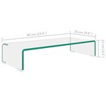 vidaXL Meuble TV/pour moniteur 60x25x11 cm verre transparent