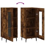vidaXL Buffet Chêne fumé 34 5x34x90 cm Bois d'ingénierie