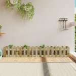 vidaXL Lit surélevé de jardin design de clôture bois de pin imprégné