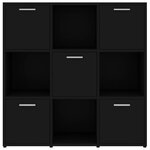 vidaXL Bibliothèque Noir 90x30x90 cm Bois d’ingénierie