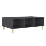 vidaXL Table basse gris 103 5x60x35 cm bois d'ingénierie