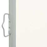 vidaXL Auvent latéral rétractable de patio 160 x 300 cm Blanc cassé