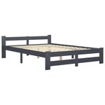 vidaXL Cadre de lit sans matelas gris foncé pin massif 140x200 cm