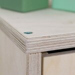 Meuble de rangement NABOSKY gris 1x2
