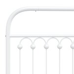 vidaXL Tête de lit métal blanc 80 cm
