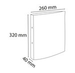 Classeur a4 2 anneaux 30mm iderama - rouge - x 10 - exacompta