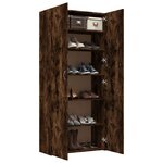 vidaXL Armoire à chaussures Chêne fumé 80x35 5x180cm Bois d'ingénierie