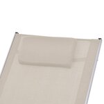 vidaXL Chaise à bascule d'extérieur Crème Textilène