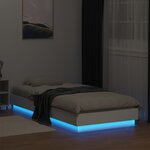 vidaXL Cadre de lit avec lumières LED blanc 90x200 cm