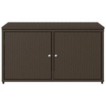 vidaXL Armoire de rangement jardin marron 110x55x60 5cm résine tressée