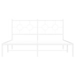 vidaXL Cadre de lit métal sans matelas et tête de lit blanc 150x200 cm