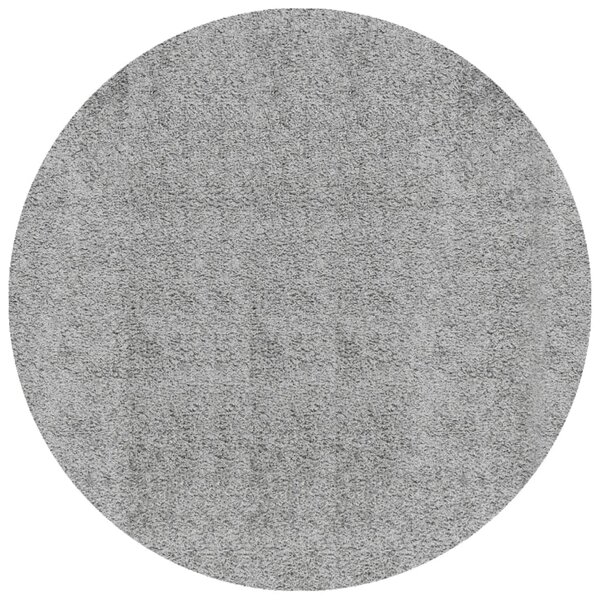 vidaXL Tapis shaggy PAMPLONA poils longs moderne gris Ø 120 cm
