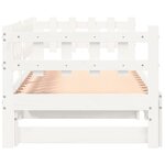 vidaXL Lit coulissant Blanc 2x(80x200) cm Bois de pin massif