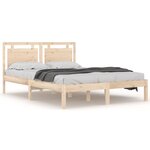 vidaXL Cadre de lit sans matelas 140x190 cm bois massif