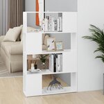 vidaXL Bibliothèque/Séparateur de pièce Blanc 80x24x124 5 cm Aggloméré