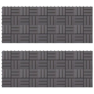 vidaXL Carreaux de terrasse 20Pièces Délavage gris 30x30 cm Acacia solide