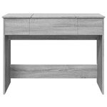 vidaXL Coiffeuse avec miroir sonoma gris 100x45x76 cm