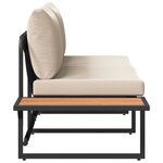 vidaXL Canapé jardin 2 places avec coussins taupe