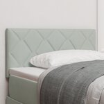 vidaXL Tête de lit LED gris clair Ensemble de 2 Gris clair Tissu et bois