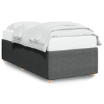 vidaXL Cadre de lit Gris foncé 90x200 cm Tissu