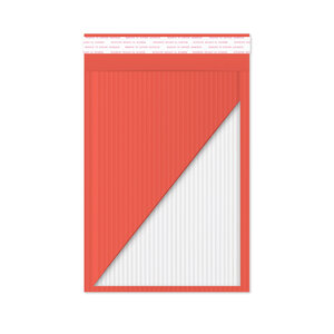 Lot de 50 enveloppes en papier ondulé rouge 265x180 mm
