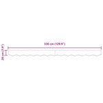 vidaXL Valence d'auvent pour cadre de 3.5 m Gris clair 3.3x0.2 m