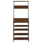 vidaXL Porte-vêtements et rangement des chaussures chêne marron