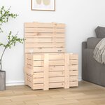 vidaXL Boîte de rangement 58x40 5x42 cm Bois massif de pin