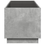 vidaXL Table basse avec LED infini gris béton 70x50x50 cm