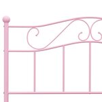vidaXL Cadre de lit sans matelas rose métal 140x200 cm