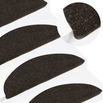 vidaXL Tapis d'escalier auto-adhésifs 10 Pièces anthracite 65x22 5x3 5 cm