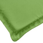 vidaXL Coussins de chaise à dossier bas lot de 2 vert mélangé tissu