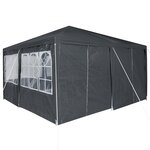 vidaXL Tente de fête avec 8 parois latérales Anthracite 4x4 m PE