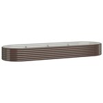 vidaXL Lit surélevé de jardin Acier enduit de poudre marron