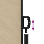 vidaXL Auvent latéral rétractable beige 120x300 cm