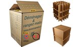 Kit de Déménagement Verres et Assiettes  2 Cartons 114L double épaisseur  Séparateurs pour 75 Verres et 24 Assiettes  45 x 45 x 56 5 cm avec intercalaires