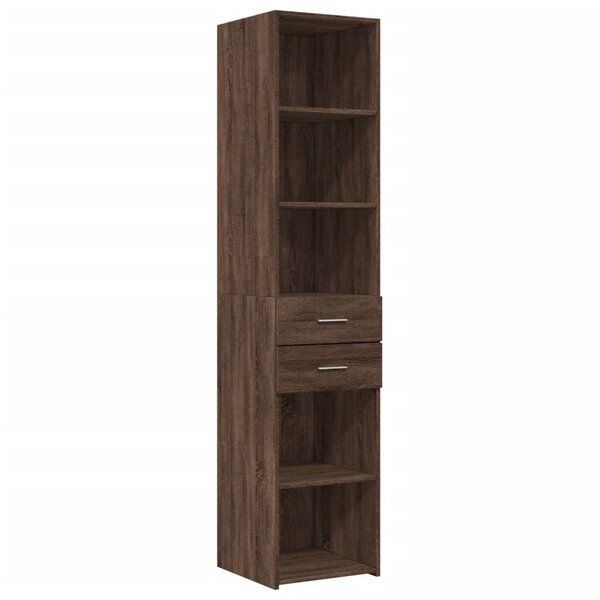 vidaXL Buffet haut chêne marron 40x42 5x185 cm bois d'ingénierie