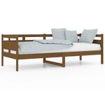 vidaXL Lit de jour sans matelas marron miel bois pin massif 80x200 cm