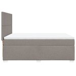 vidaXL Sommier à lattes de lit avec matelas Taupe 140x190 cm Tissu