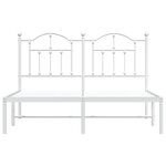 vidaXL Cadre de lit métal sans matelas et tête de lit blanc 140x200 cm