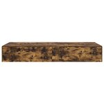Cadre de lit de rangement vidaXL Chêne fumé 100x200 cm