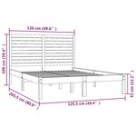 vidaXL Cadre de lit sans matelas blanc 120x200 cm bois massif